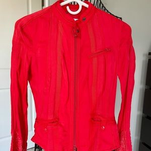 Armani Exchange Biker Jacket Red